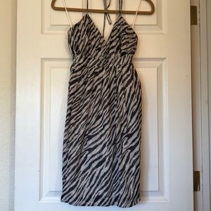 Zebra print haltered dress